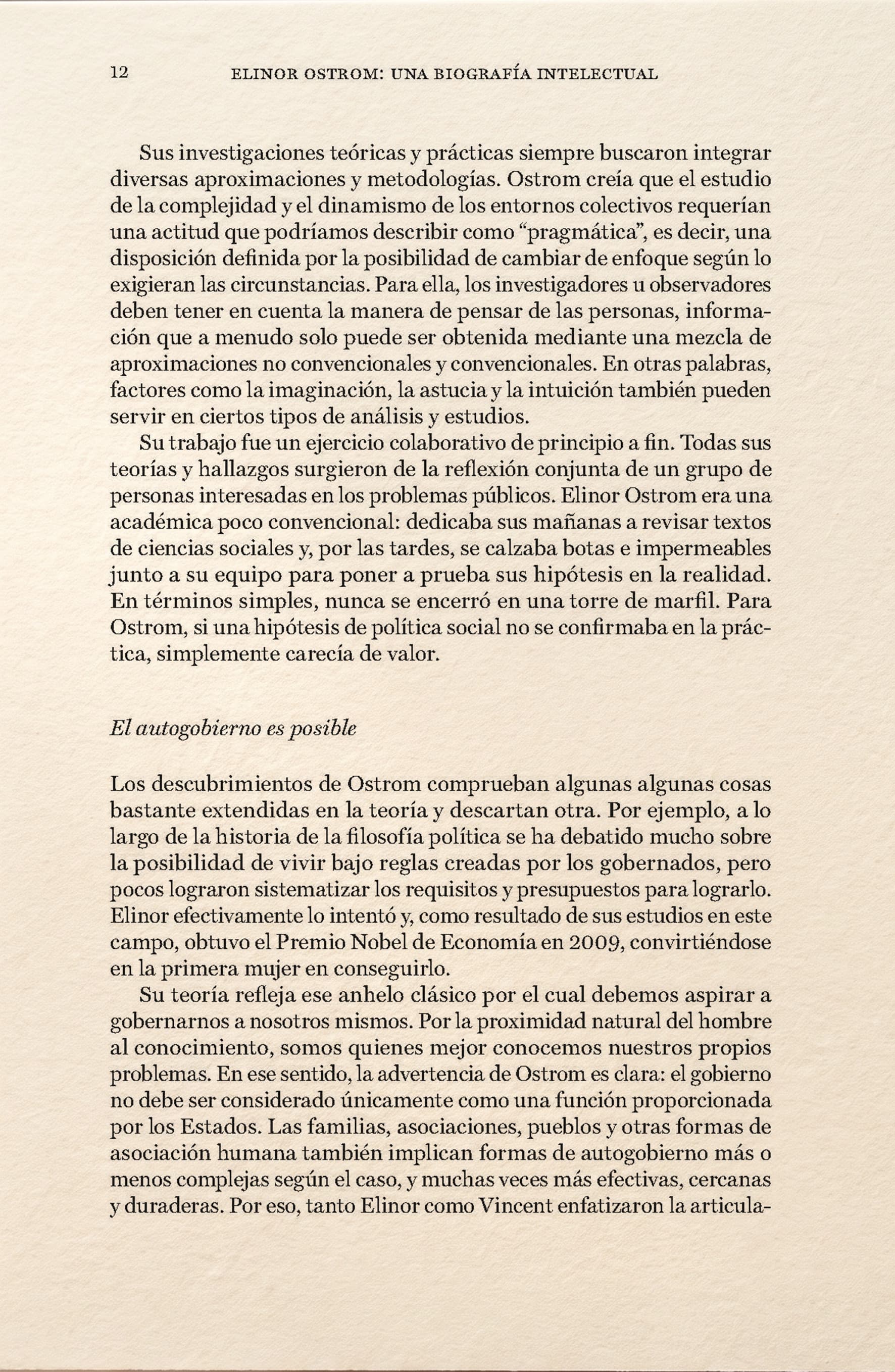 Elinor Ostrom, una biografía intelectual — página 10