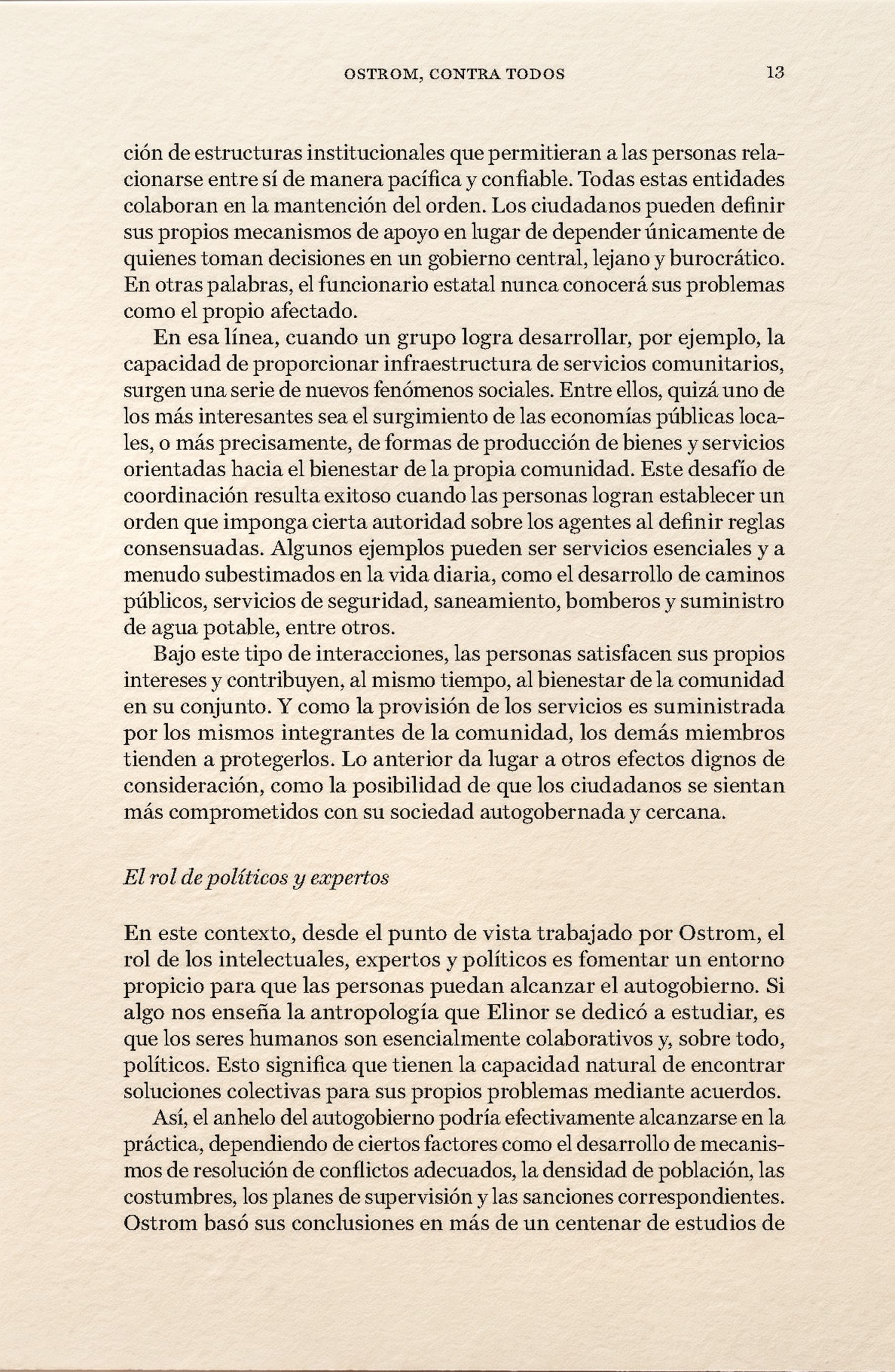 Elinor Ostrom, una biografía intelectual — página 11